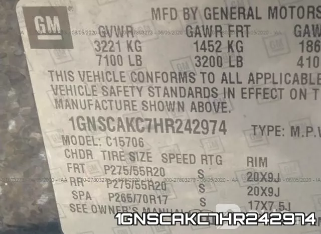 1GNSCAKC7HR242974 фото 10