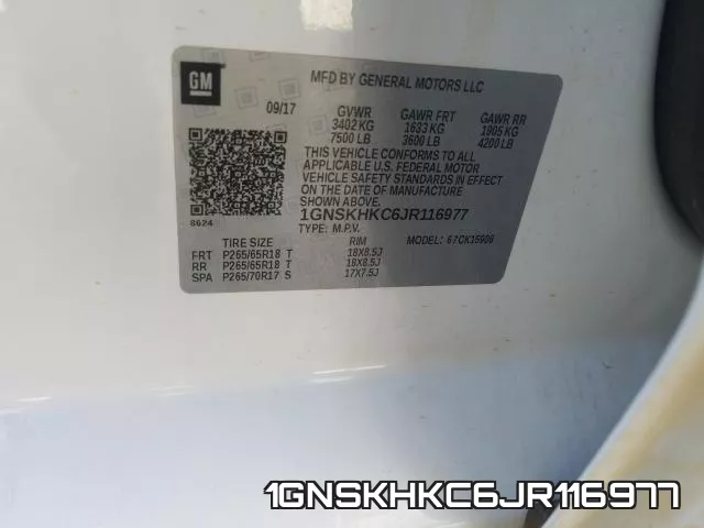 1GNSKHKC6JR116977 фото 2