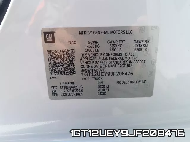 1GT12UEY9JF208476 фото 2