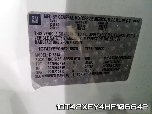 1GT42XEY4HF106642 фото 2