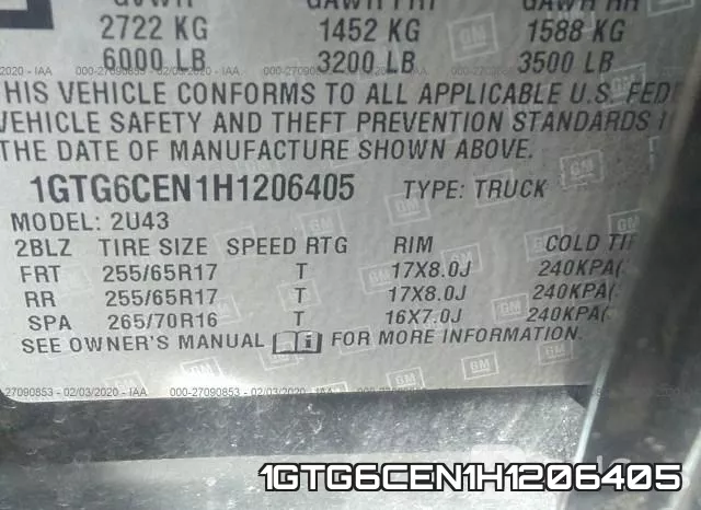 1GTG6CEN1H1206405 фото 10