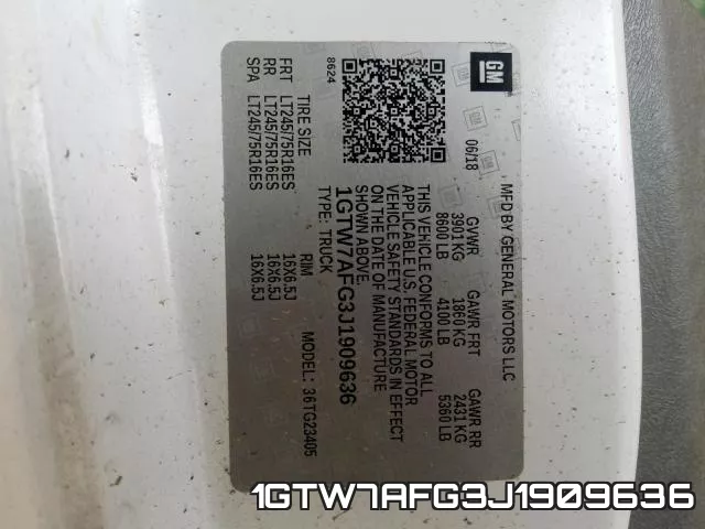 1GTW7AFG3J1909636 фото 2