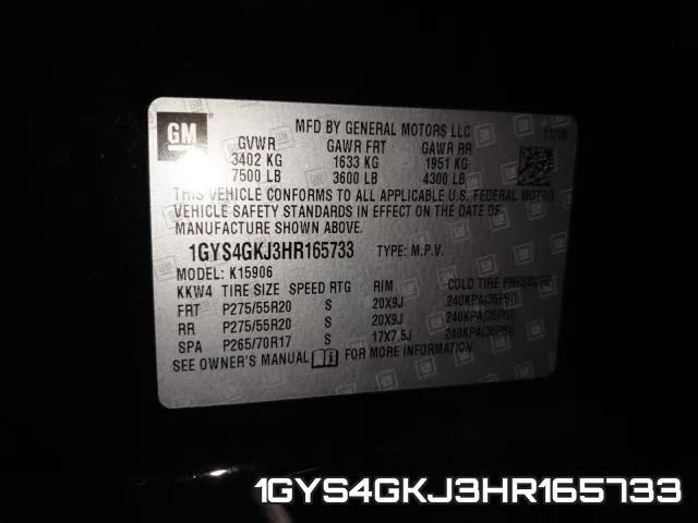 1GYS4GKJ3HR165733 фото 2