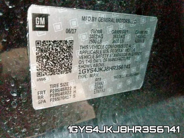 1GYS4JKJ8HR356741 фото 2