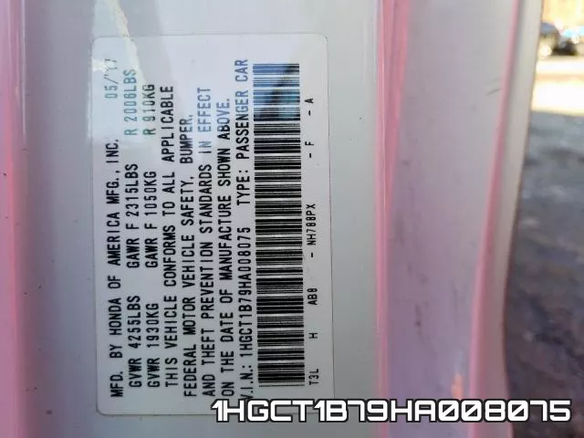 1HGCT1B79HA008075 фото 2
