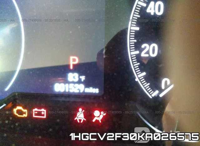 1HGCV2F30KA026575 фото 8