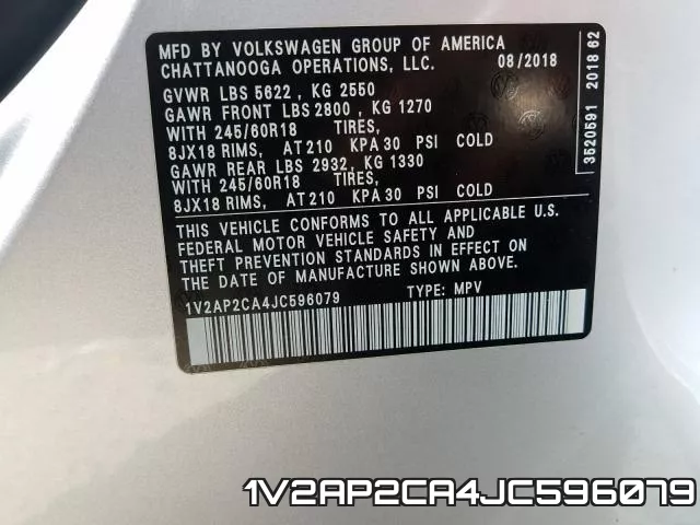 1V2AP2CA4JC596079 фото 2