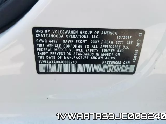 1VWAA7A33JC008240 фото 2