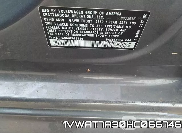 1VWAT7A30HC066746 фото 10