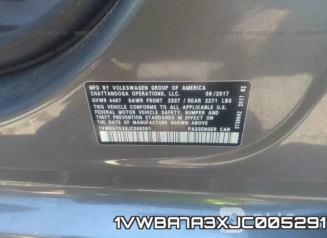 1VWBA7A3XJC005291 фото 10