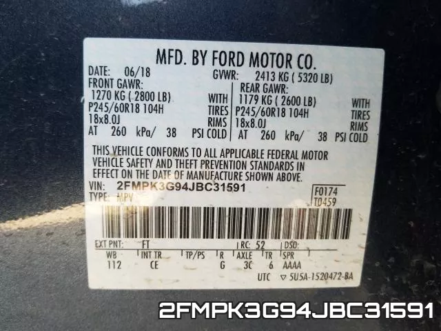 2FMPK3G94JBC31591 фото 2