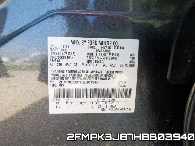 2FMPK3J87HBB03940 фото 2