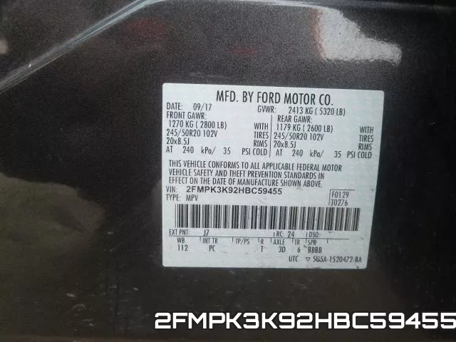 2FMPK3K92HBC59455 фото 2