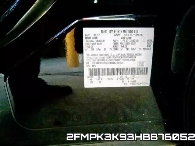 2FMPK3K93HBB76052 фото 2