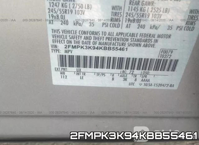 2FMPK3K94KBB55461 фото 10