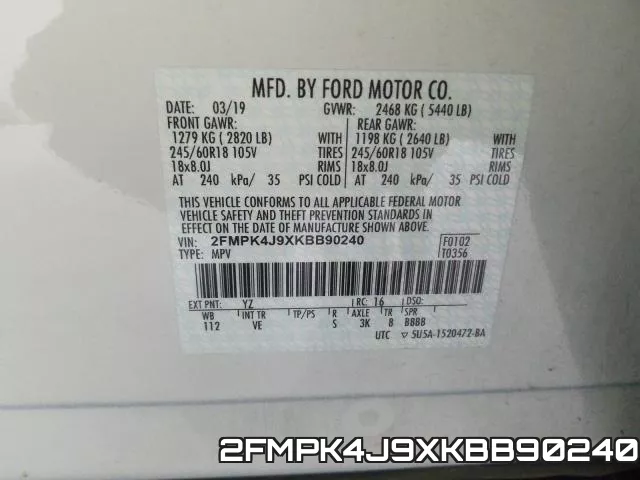 2FMPK4J9XKBB90240 фото 2