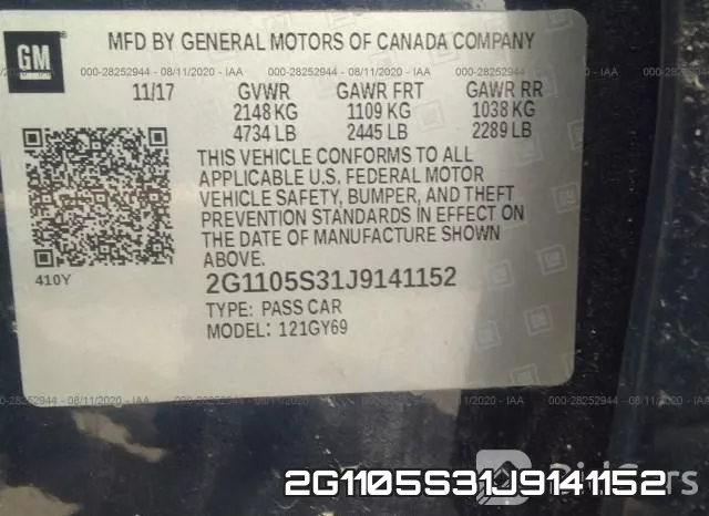 2G1105S31J9141152 фото 10