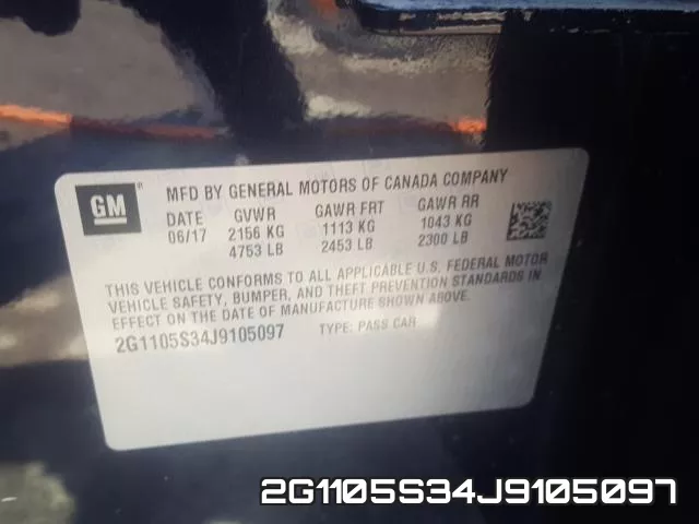 2G1105S34J9105097 фото 2