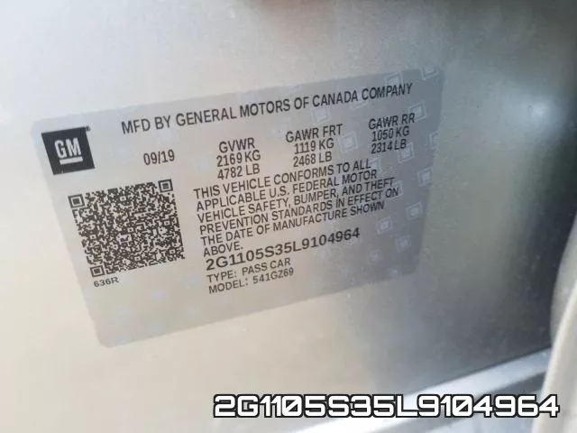 2G1105S35L9104964 фото 2