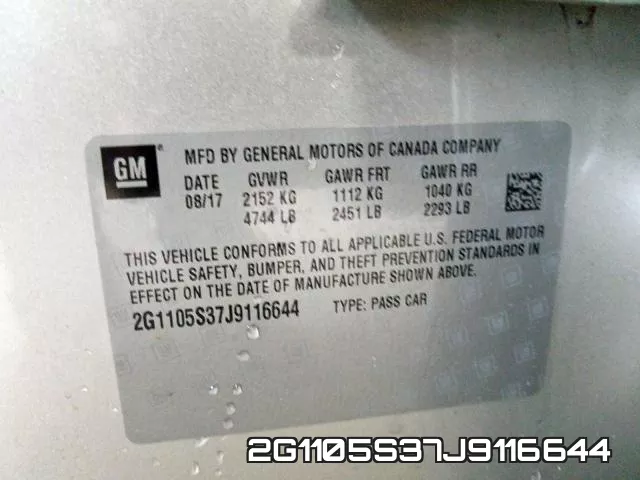 2G1105S37J9116644 фото 2