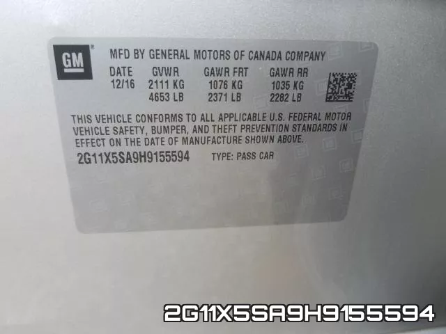 2G11X5SA9H9155594 фото 2