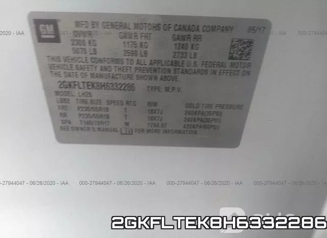 2GKFLTEK8H6332286 фото 10