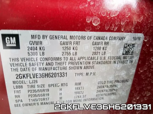 2GKFLVE36H6201331 фото 2
