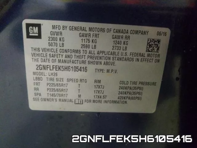 2GNFLFEK5H6105416 фото 2