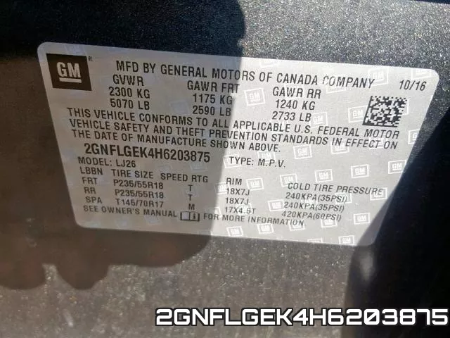 2GNFLGEK4H6203875 фото 2
