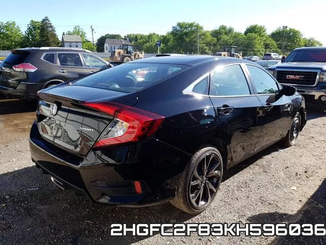 2HGFC2F83KH596036 фото 5