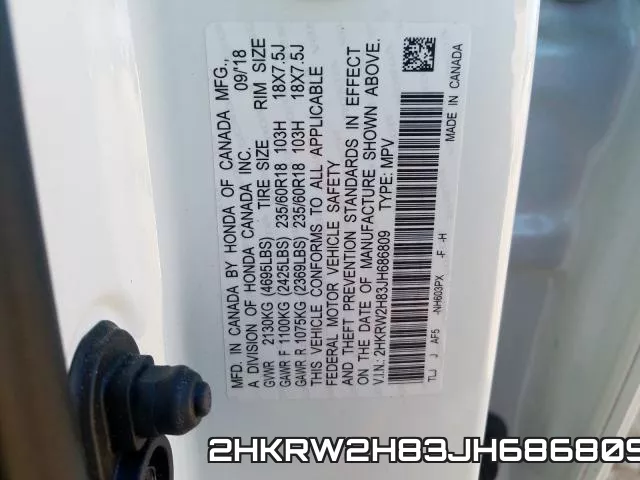 2HKRW2H83JH686809 фото 2