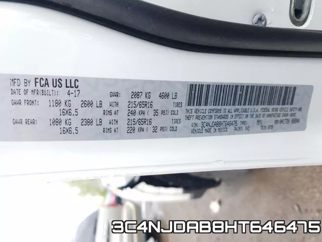 3C4NJDAB8HT646475 фото 2