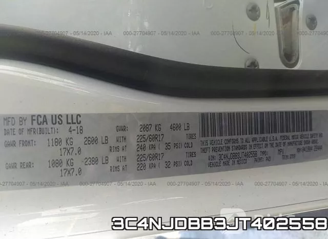 3C4NJDBB3JT402558 фото 10