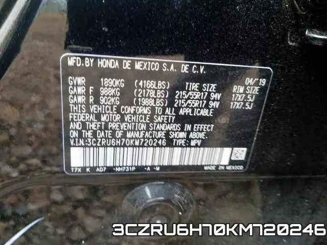 3CZRU6H70KM720246 фото 2