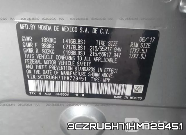 3CZRU6H71HM729451 фото 10
