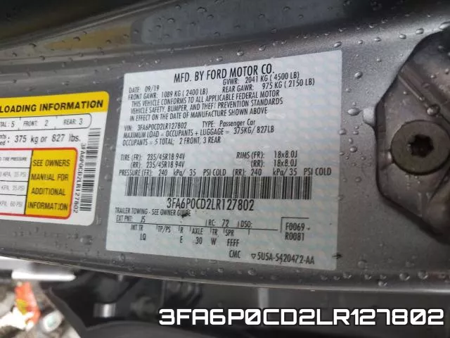 3FA6P0CD2LR127802 фото 2