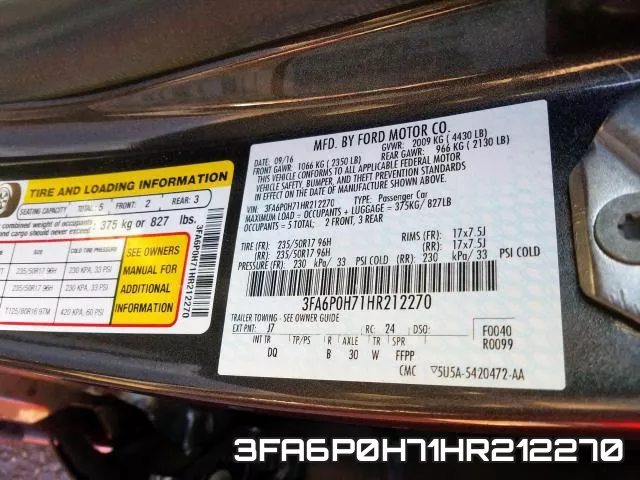 3FA6P0H71HR212270 фото 2