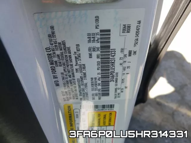 3FA6P0LU5HR314331 фото 2