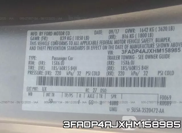 3FADP4AJXHM158985 фото 10