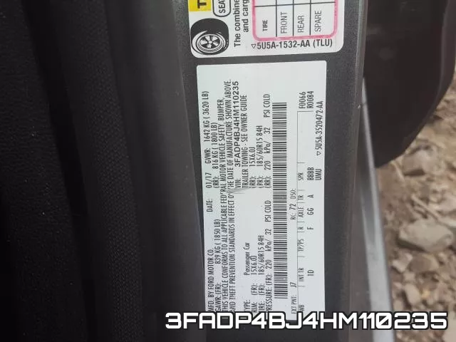 3FADP4BJ4HM110235 фото 2