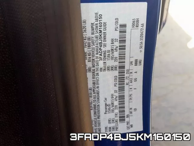 3FADP4BJ5KM160150 фото 2
