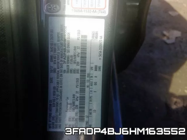 3FADP4BJ6HM163552 фото 2