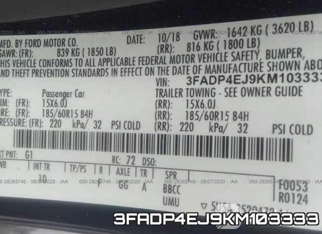 3FADP4EJ9KM103333 фото 10