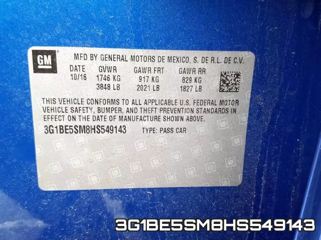 3G1BE5SM8HS549143 фото 2