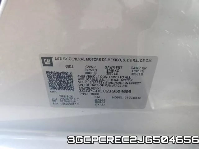 3GCPCREC2JG504656 фото 2