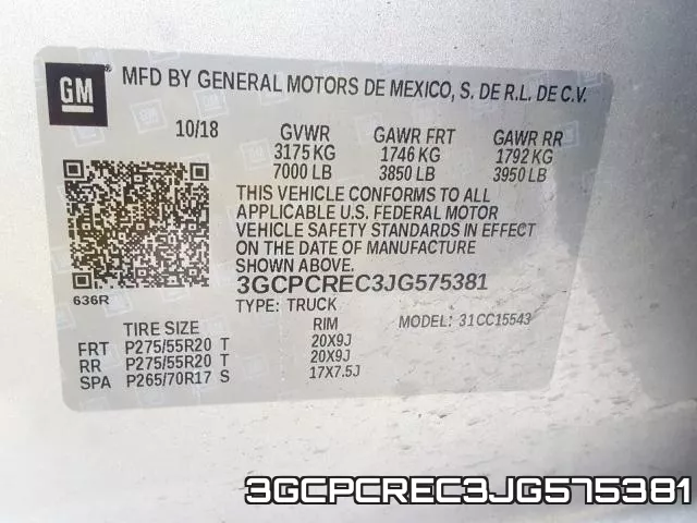 3GCPCREC3JG575381 фото 2