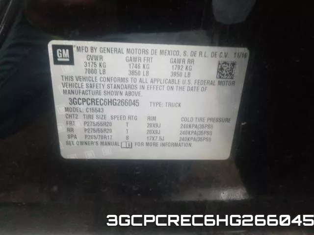3GCPCREC6HG266045 фото 2