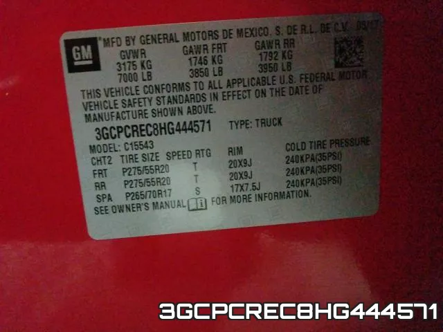 3GCPCREC8HG444571 фото 2