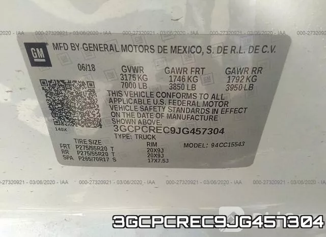 3GCPCREC9JG457304 фото 10