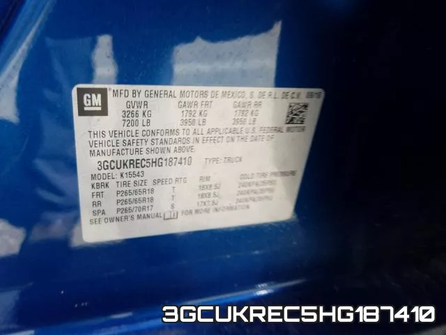 3GCUKREC5HG187410 фото 2